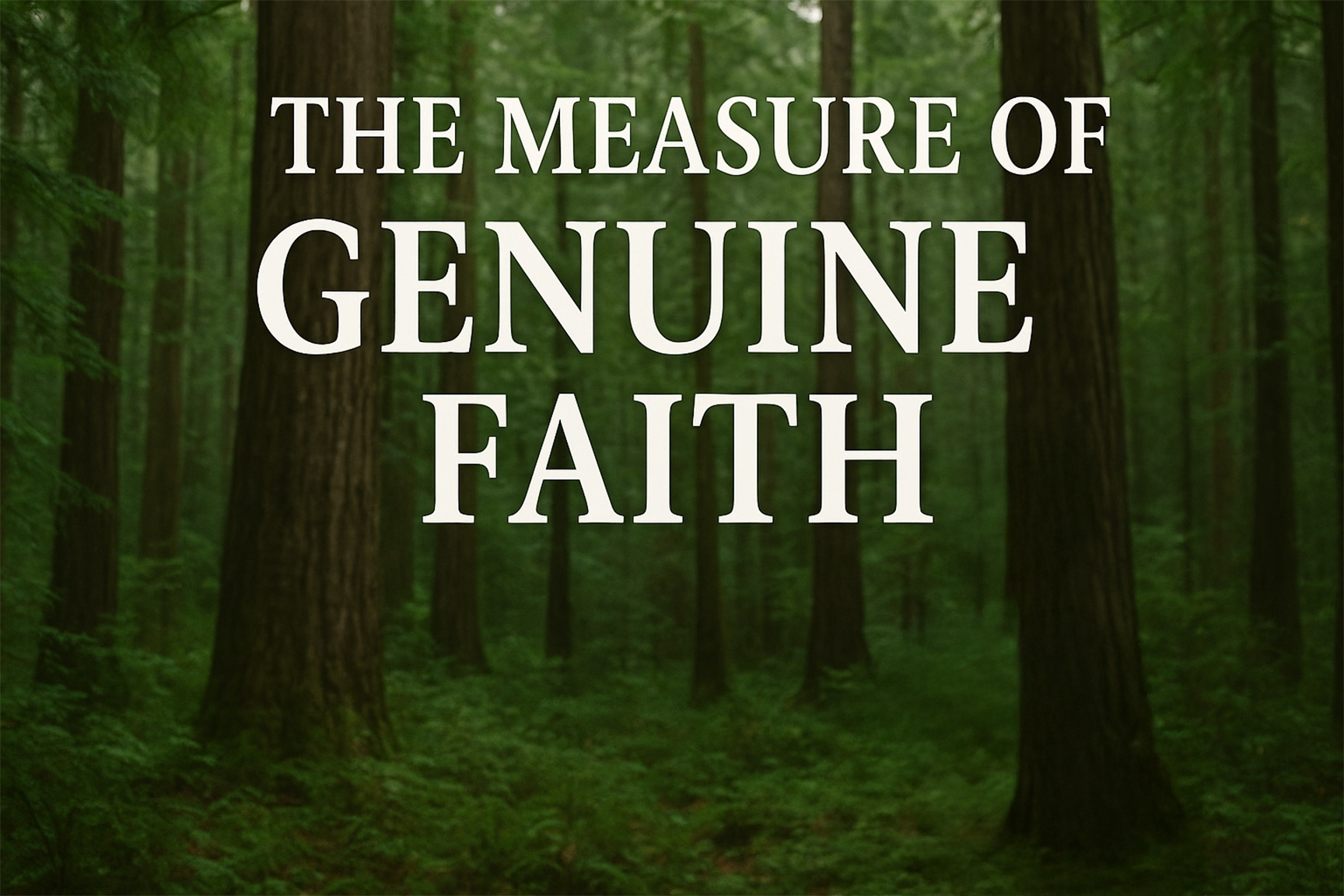 The Measure Of Genuine Faith