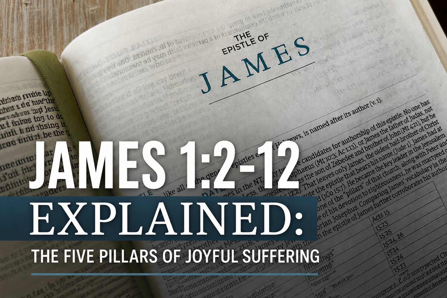 James 1:2-12 Explained: The Five Pillars Of Joyful Suffering